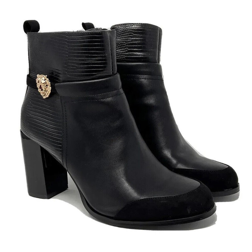 River Island Women's Wide Fit Heeled Ankle Boots CD4 Black Size US:10 UK:8